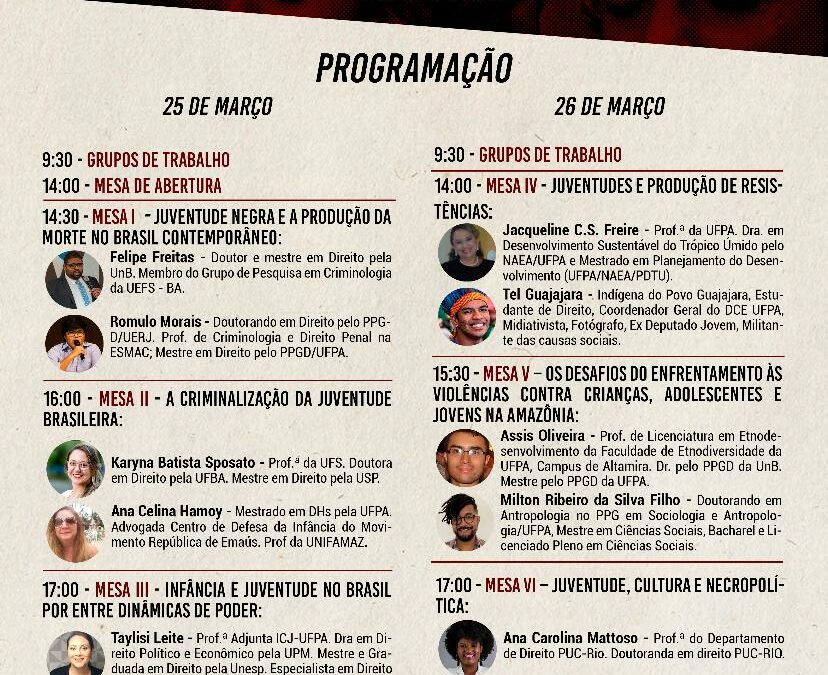 VIII Seminário Direito Penal e Democracia: JUVENTUDES NO BRASIL: ENTRE POLÍTICAS DE MORTE E RESISTÊNCIAS